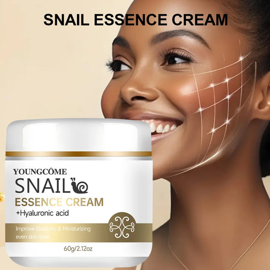 Snail Essence Cream with Hyaluronic Acid & Retinol – Moisturizing, Firming, and Whitening Skincare