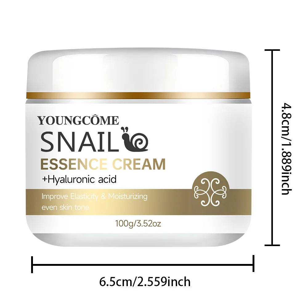 Snail Essence Cream with Hyaluronic Acid & Retinol – Moisturizing, Firming, and Whitening Skincare