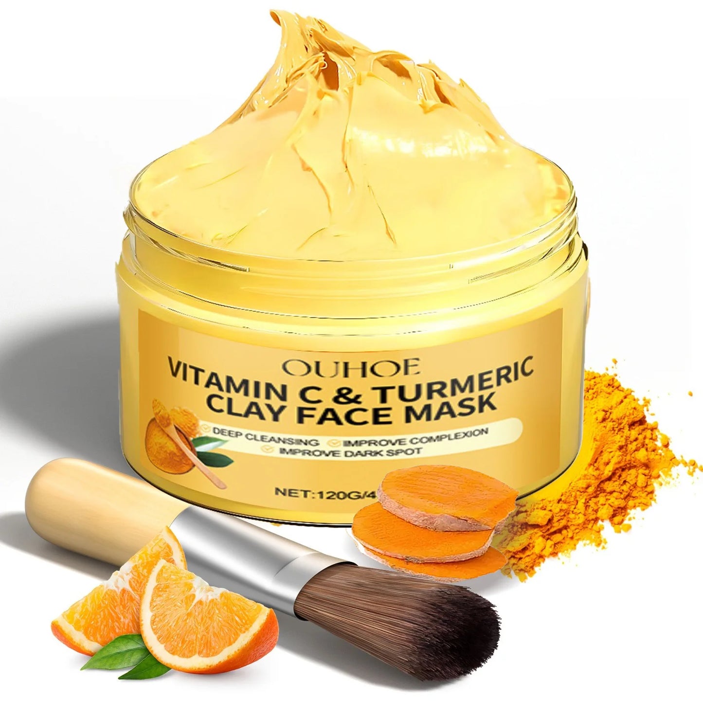 Vitamin C & Turmeric Exfoliating Facial Mask β Deep Cleansing & Pore-Improving Skincare