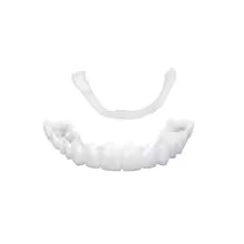 Silicone Dentures Full Set – Temporary False Teeth Veneers for Missing or Broken Teeth