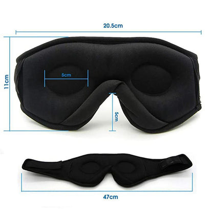Bluetooth Sleep Mask with Headphones – 3D Eye Mask with Built-in HD Speakers