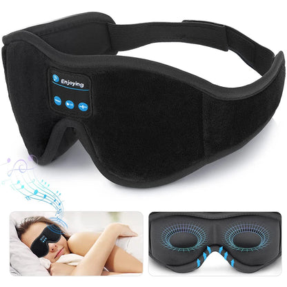 Bluetooth Sleep Mask with Headphones – 3D Eye Mask with Built-in HD Speakers