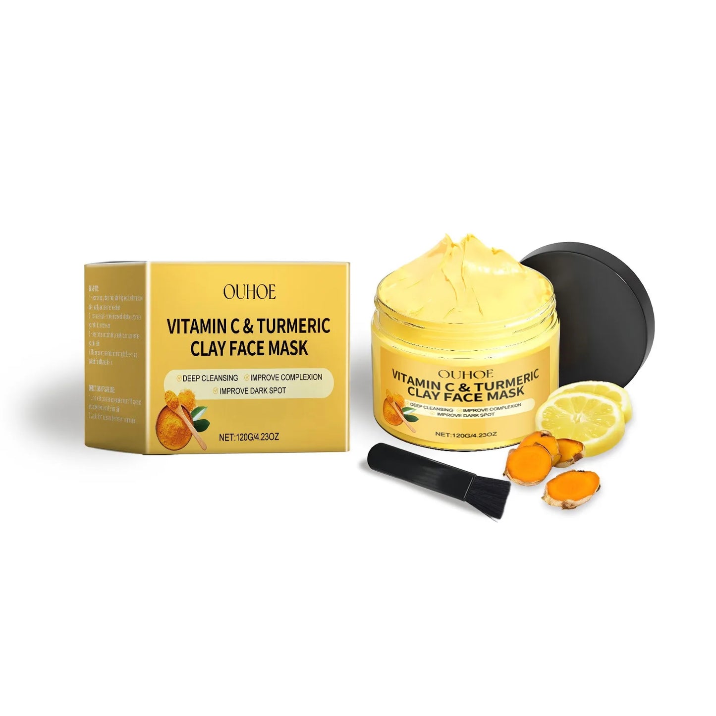 Vitamin C & Turmeric Exfoliating Facial Mask – Deep Cleansing & Pore-Improving Skincare