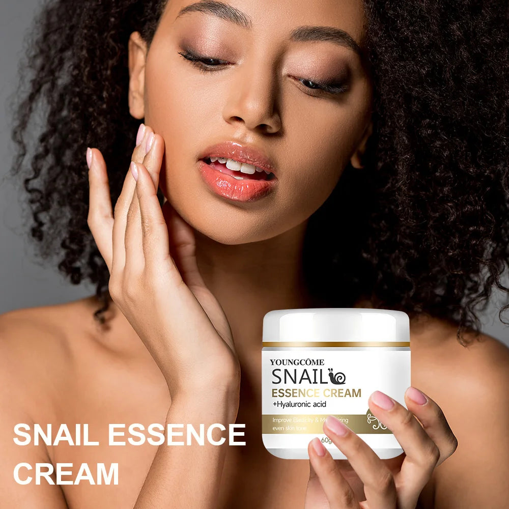 Snail Essence Cream with Hyaluronic Acid & Retinol – Moisturizing, Firming, and Whitening Skincare