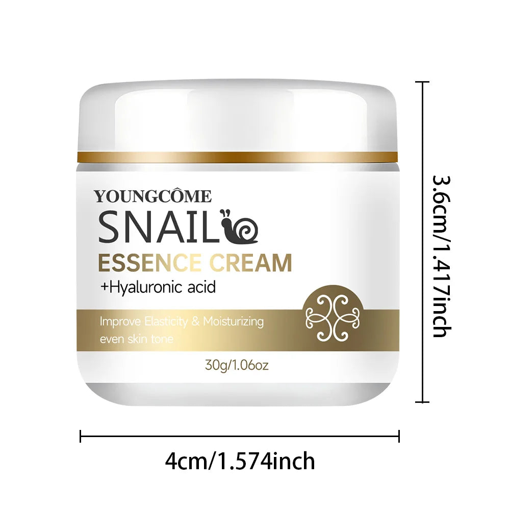 Snail Essence Cream with Hyaluronic Acid & Retinol – Moisturizing, Firming, and Whitening Skincare