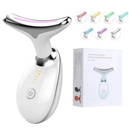 7-Color Anti-Wrinkle Facial Massager – Neck & Face Skin Tightening Device