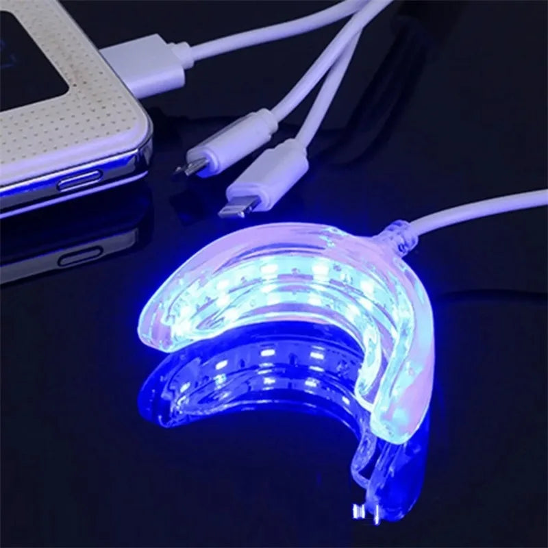 Teeth Whitening Accelerator – Smart LED Blue Light Portable Device with USB/iPhone/Android Charging