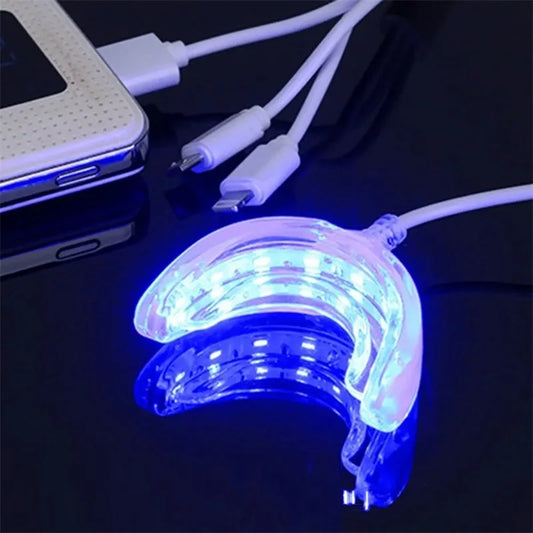 Teeth Whitening Accelerator – Smart LED Blue Light Portable Device with USB/iPhone/Android Charging