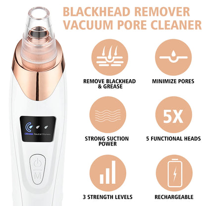 3-Mode Blackhead Remover – Face Vacuum & Dead Skin Cleansing Beauty Machine
