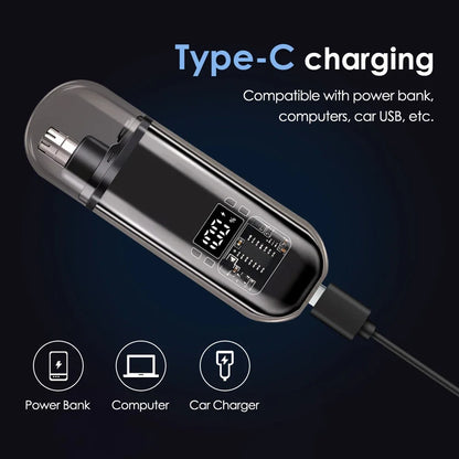 Electric Nose Hair Trimmer – Rechargeable Washable Personal Care Clipper