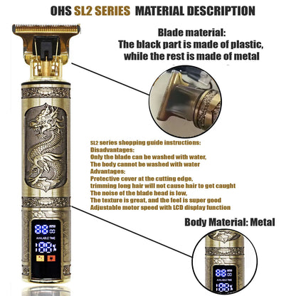 T9 Electric Hair Clipper – Beard & Body Trimmer for Men, 0mm Precision Shaver