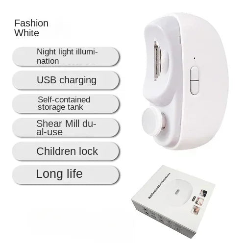 Electric Automatic Nail Clipper with Light – Rechargeable Fingernail Trimmer