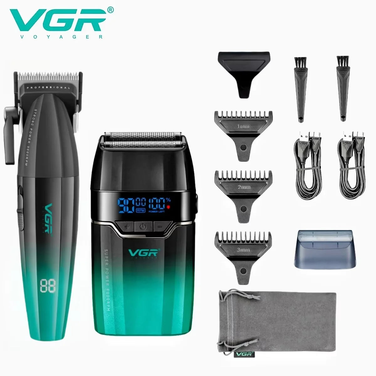 VGR Professional Cordless Hair Trimmer – Electric Metal Clipper for Men (V-003/V-906/V-308)