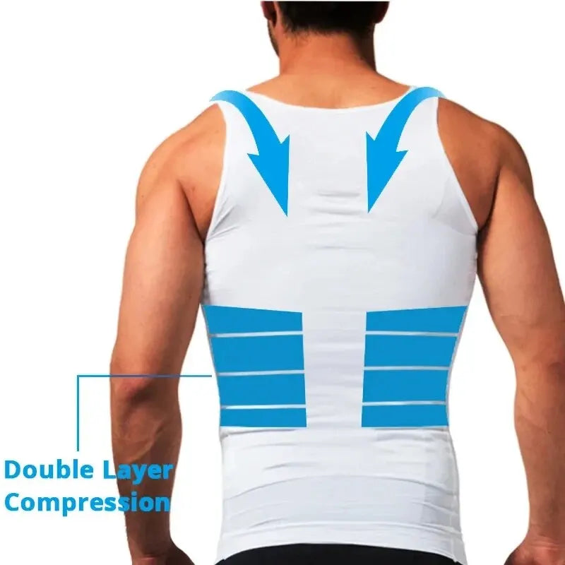 YBFDO Men’s Body Shaper – Slimming Compression Vest & Waist Trainer Tank Top