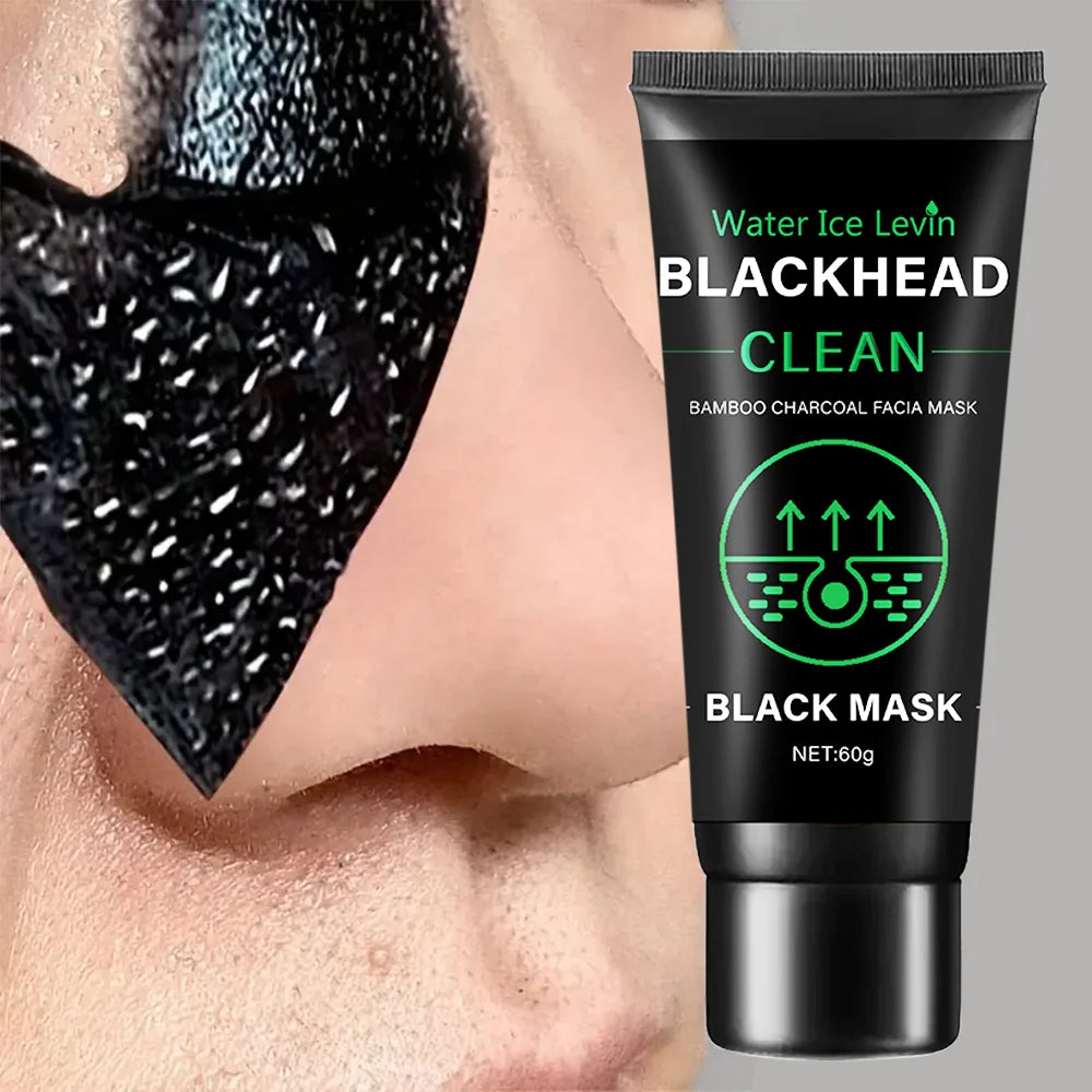 60g Bamboo Charcoal Fiber Mask – Deep Cleansing & Blackhead Removal Exfoliating Treatment