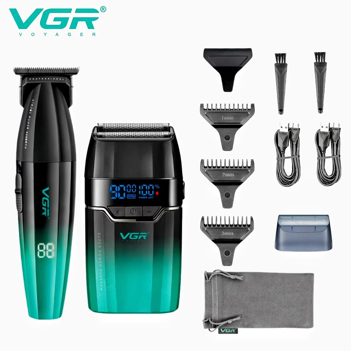 VGR Professional Cordless Hair Trimmer – Electric Metal Clipper for Men (V-003/V-906/V-308)