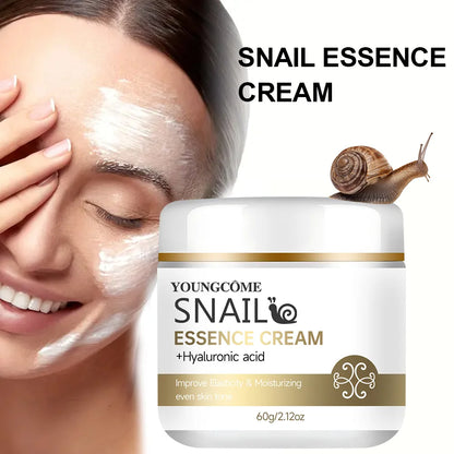 Snail Essence Cream with Hyaluronic Acid & Retinol – Moisturizing, Firming, and Whitening Skincare