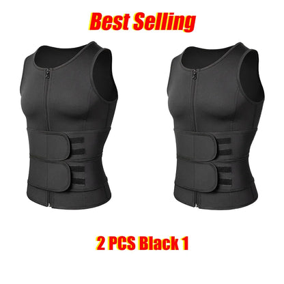 Men’s Waist Trainer Sauna Vest – Fitness Body Shaper & Abdomen Slimming Corset
