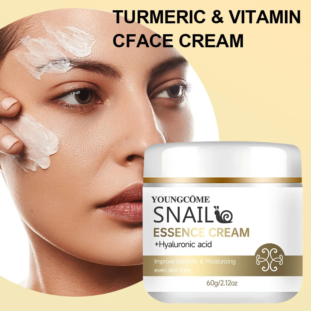 Snail Essence Cream with Hyaluronic Acid & Retinol – Moisturizing, Firming, and Whitening Skincare