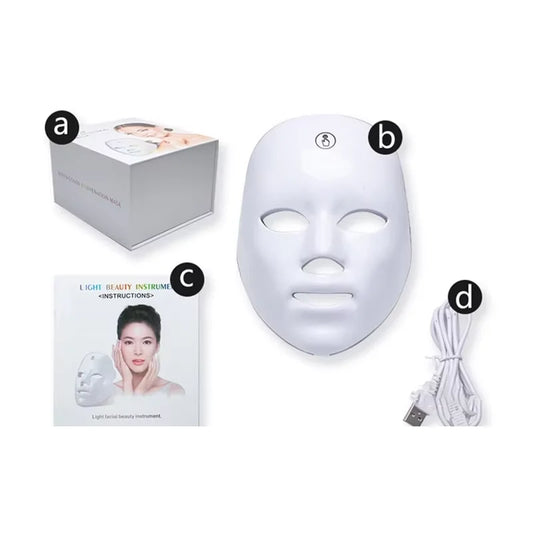 EzzyGlow™ 7-Color LED Therapy Mask – Rechargeable Photon Light for Firm, Bright & Youthful Skin