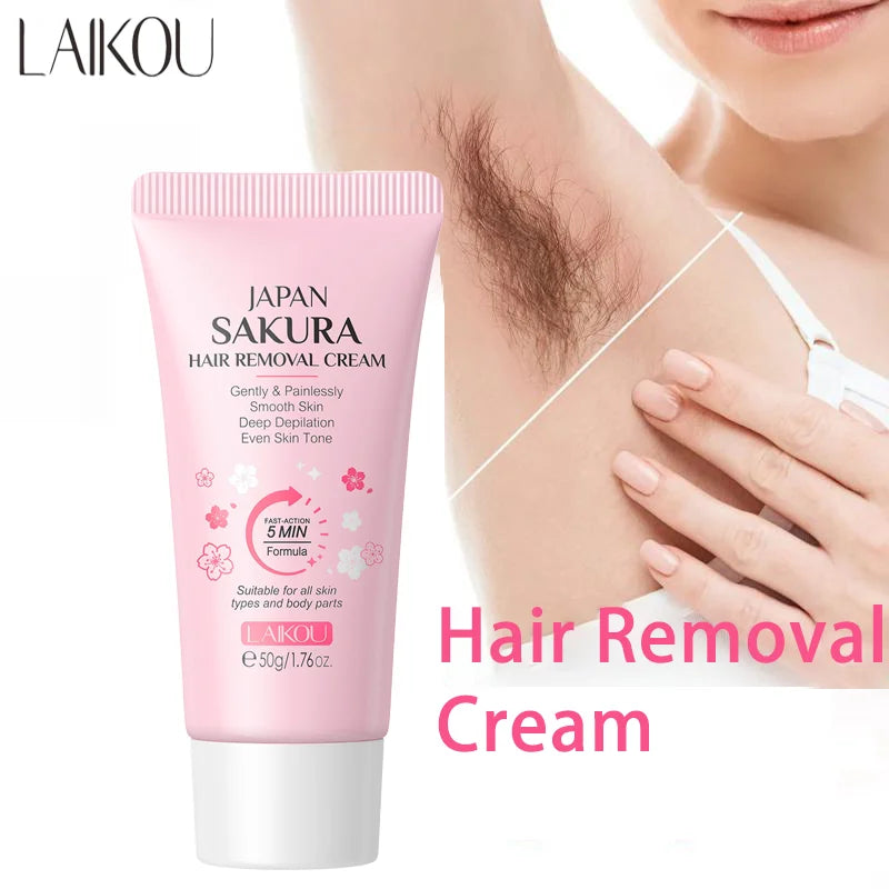 LAIKOU Hair Removal Cream – Painless Epilator for Intimate Areas, Men & Women, 50g