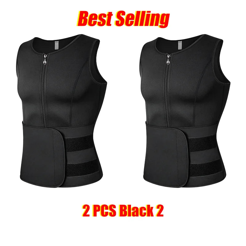 Men’s Waist Trainer Sauna Vest – Fitness Body Shaper & Abdomen Slimming Corset