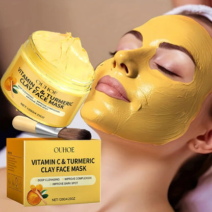 Vitamin C & Turmeric Exfoliating Facial Mask – Deep Cleansing & Pore-Improving Skincare