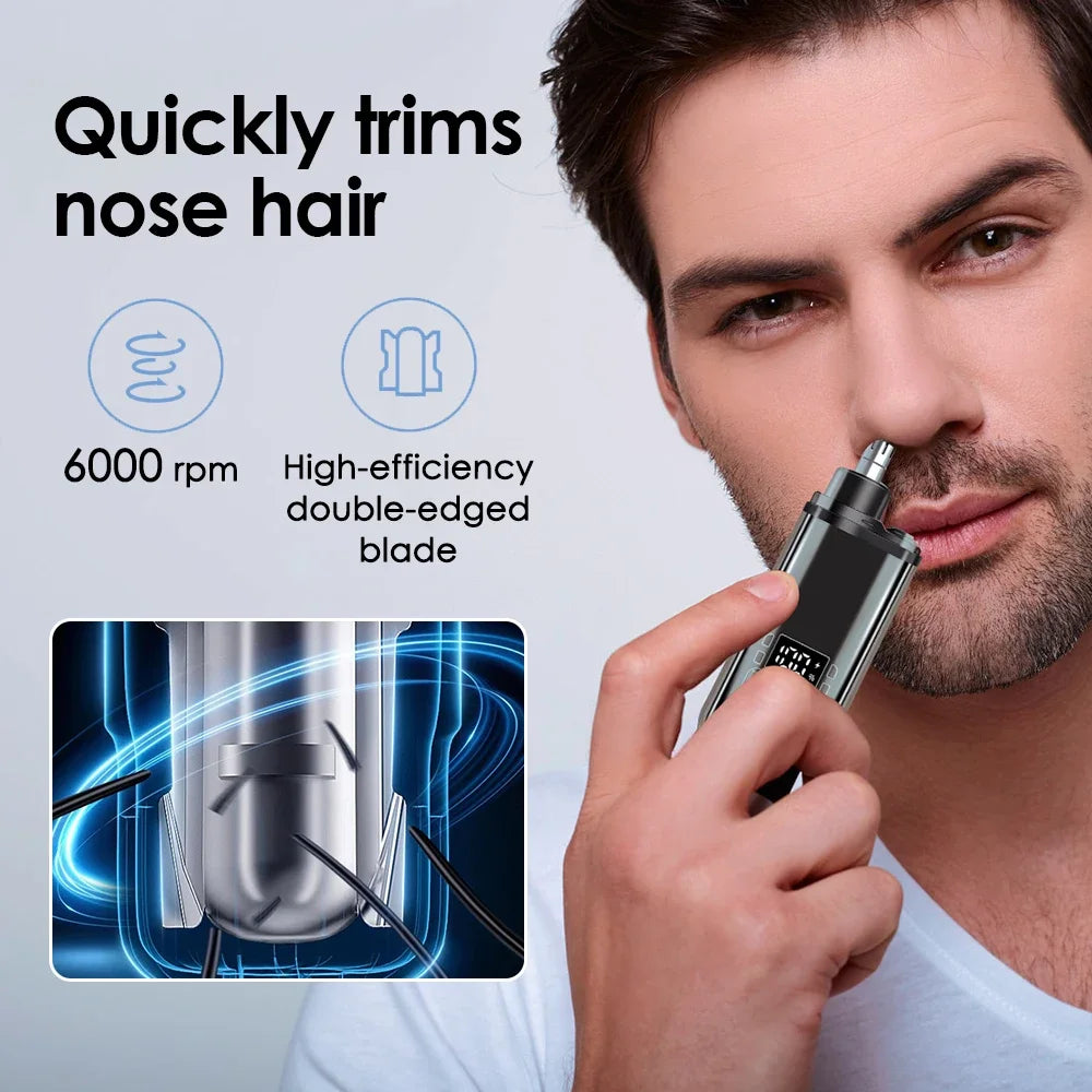 Electric Nose Hair Trimmer – Rechargeable Washable Personal Care Clipper