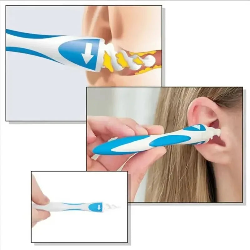 Ear Wax Remover Tool – Silicone Ear Cleaner with 16 Replacement Tips