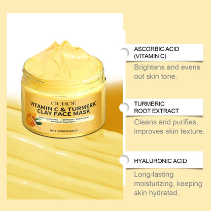 Vitamin C & Turmeric Exfoliating Facial Mask – Deep Cleansing & Pore-Improving Skincare
