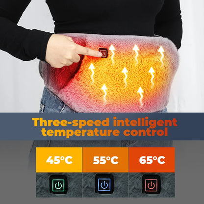 3-Level Electric Graphene Heating Pad – USB Rechargeable Abdominal & Hand Warmer, Cold-Proof Uterine Belt