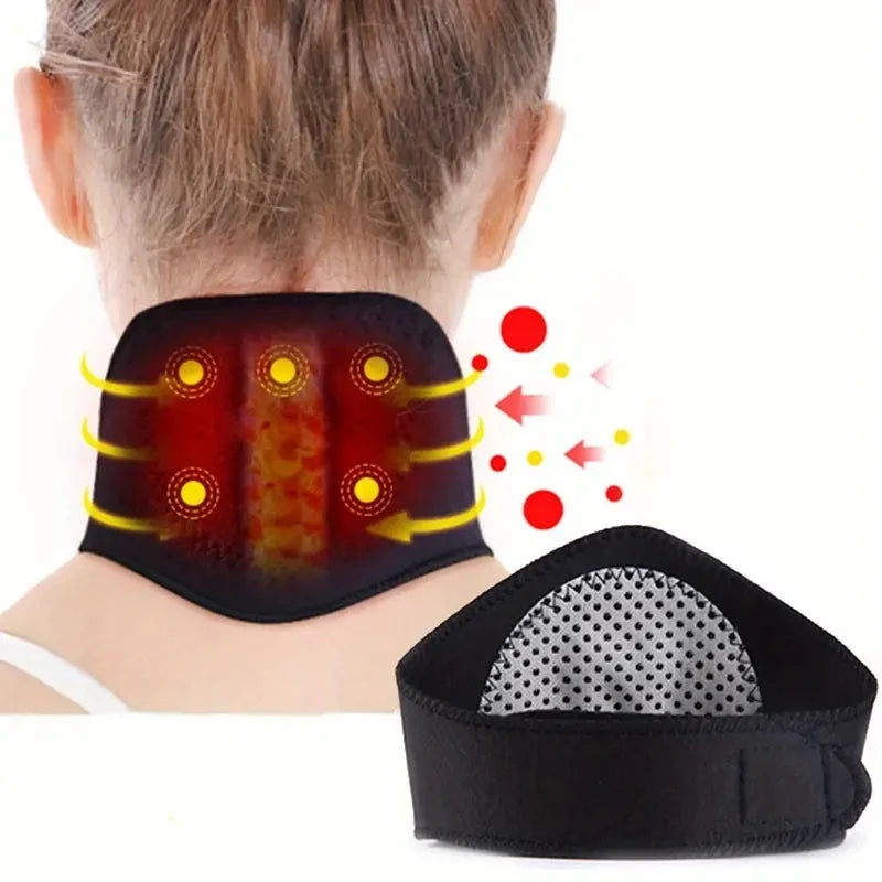 Self-Heating Magnetic Neck Support Brace – Portable Cervical Pillow with Heat Therapy