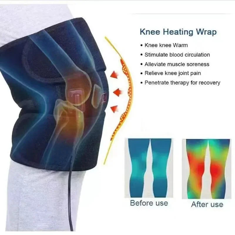 Electric Knee Heating Pad – USB Heated Knee Brace for Arthritis & Joint Pain