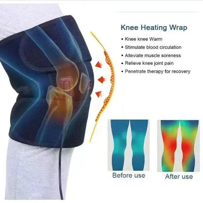 Electric Knee Heating Pad – USB Heated Knee Brace for Arthritis & Joint Pain