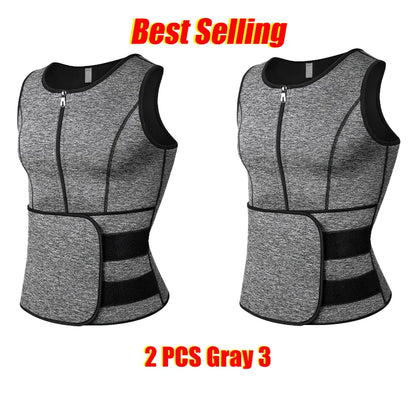 Men’s Waist Trainer Sauna Vest – Fitness Body Shaper & Abdomen Slimming Corset