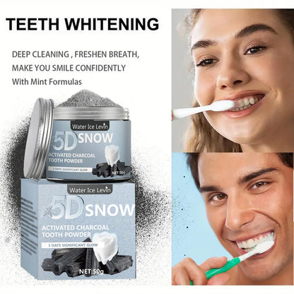 Bamboo Charcoal Tooth Whitening Powder – Natural Deep Cleaning & Fresh Breath for Men and Women