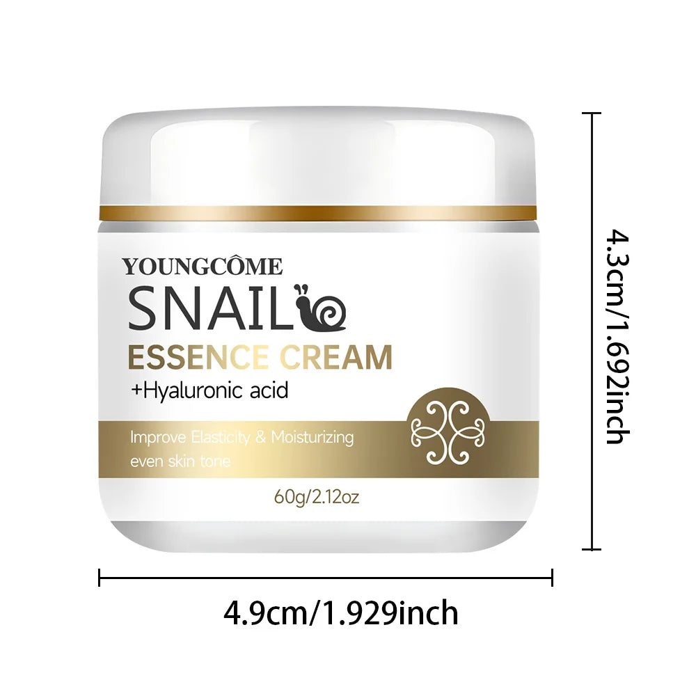 Snail Essence Cream with Hyaluronic Acid & Retinol – Moisturizing, Firming, and Whitening Skincare